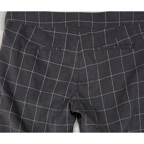 Adrienne Vittadini Size 6 Gray White Check Pants Polyester Viscose Spandex - Picture 6 of 7